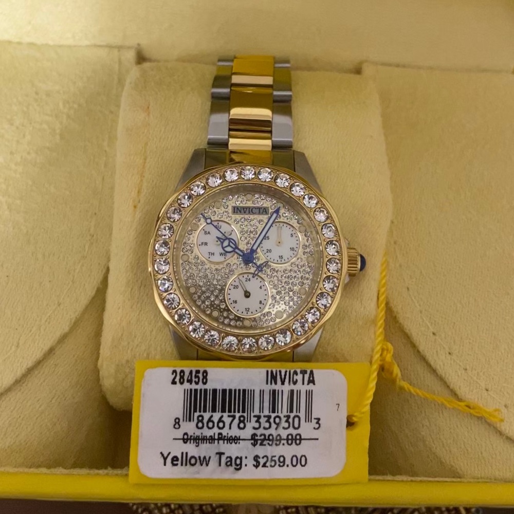 New authentic Invicta gold and silver watch